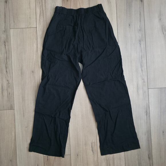 Abercrombie & Fitch Linen Blend Wide Leg Cargo Trouser Casual Pants Women Sz S - Picture 2 of 8